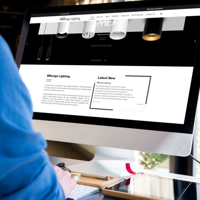 M Design Lighting online store designed and built by Magixs