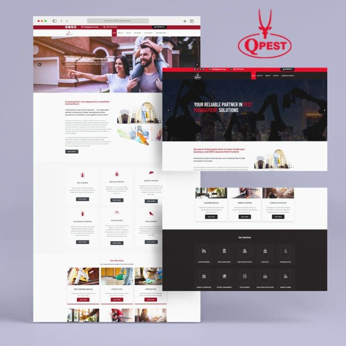 QPest Qatar website designed and built by Magixs